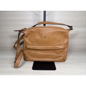 Kate Spade Starla Grant Park Crossbody Bag Camel Orange Pebbled Leather Shopping